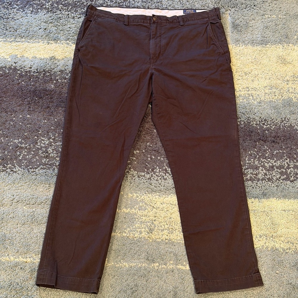 Polo Ralph Lauren Stretch Straight Fit Pants Mens 40x32 Black Chino Khaki Cotton